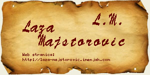 Laza Majstorović vizit kartica